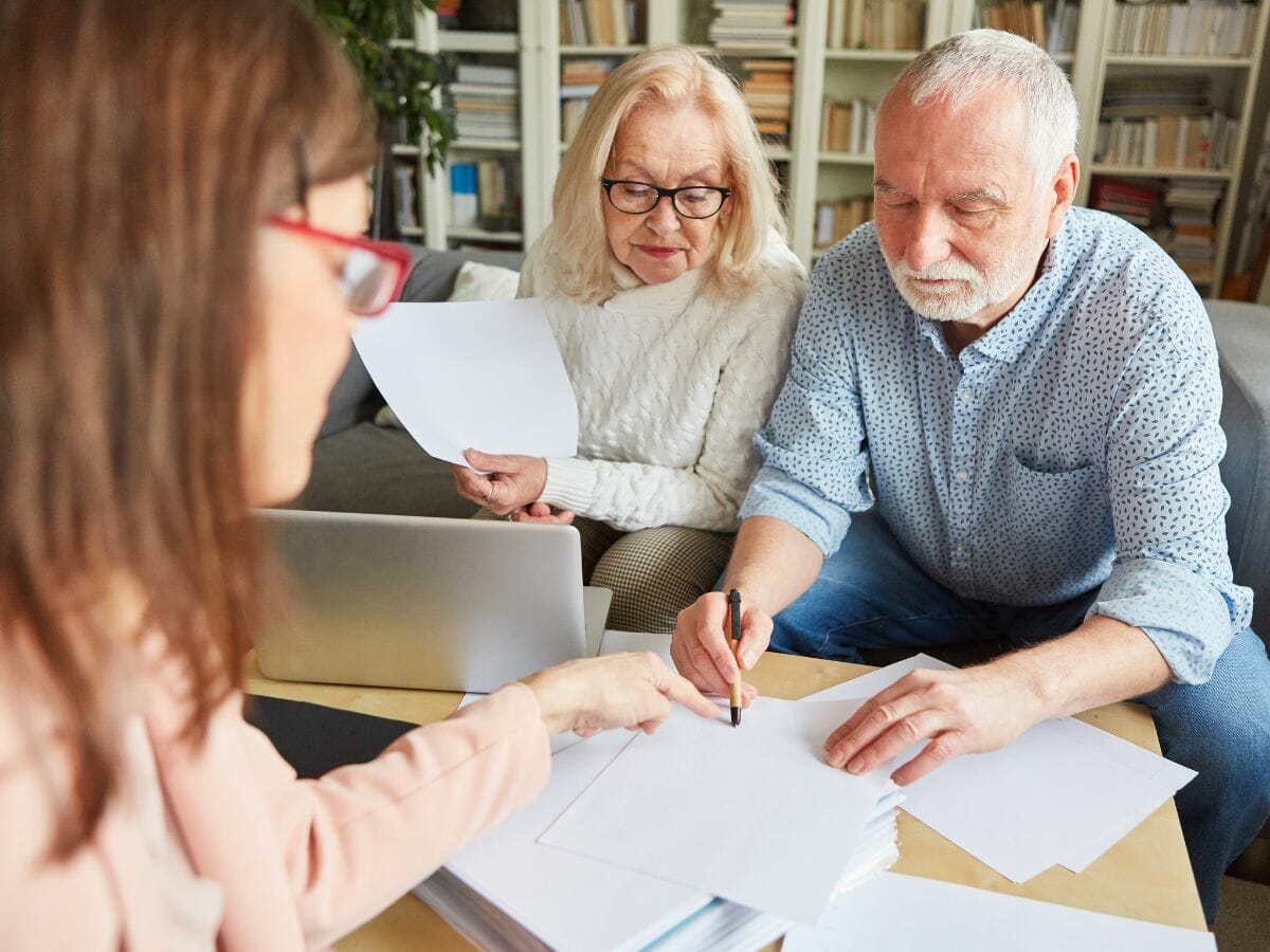 Elderly couple considering Viatical Settlement