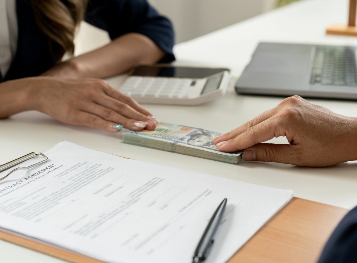 Image of a life insurance policy and a loan agreement