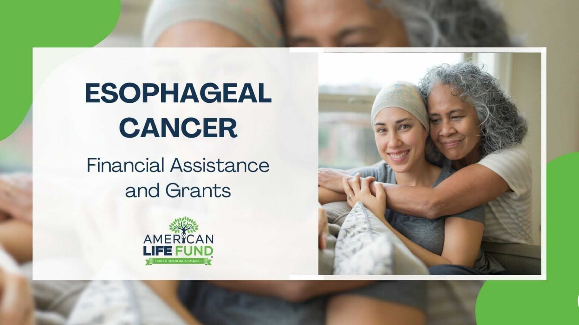 Blog feature image with an old woman hugging another woman wearing turban and a caption that says esophageal