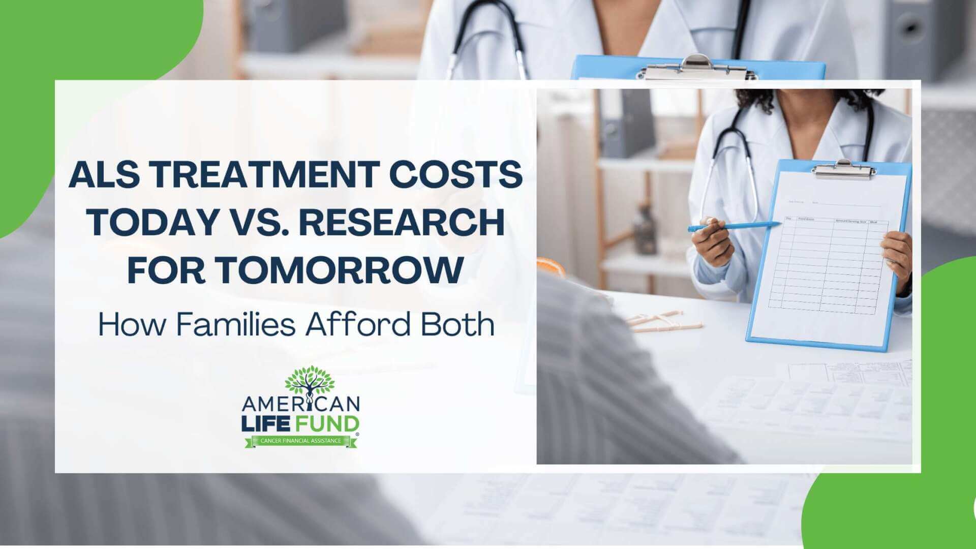 ALS Treatment Costs Today vs. Research for Tomorrow